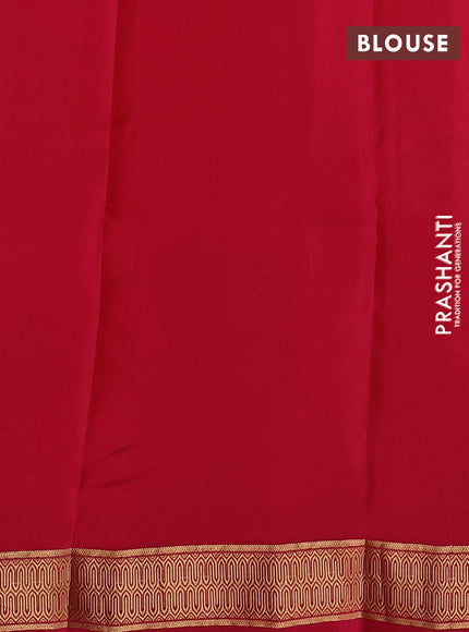 Kanchipuram silk saree orange and red with zari woven buttas and zari woven border