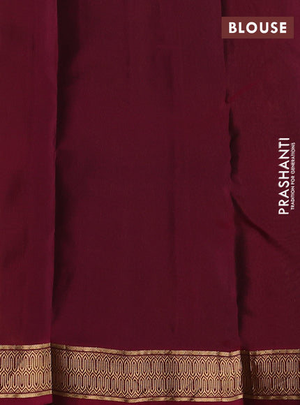 Kanchipuram silk saree mehendi green and wine shade with zari woven buttas and zari woven border