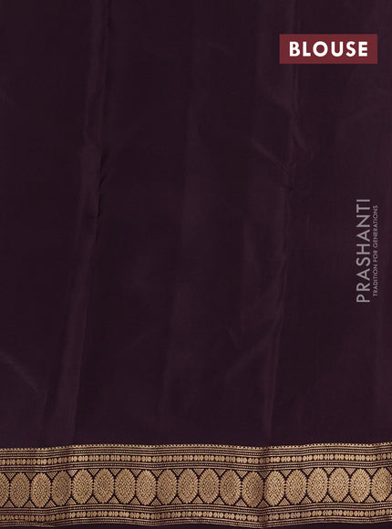 Kanchipuram silk saree dual shade od grey and deep wine with zari woven buttas and zari woven border