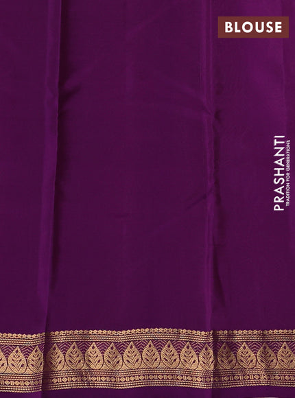 Kanchipuram silk saree pastel purple and purple with zari woven buttas and zari woven border
