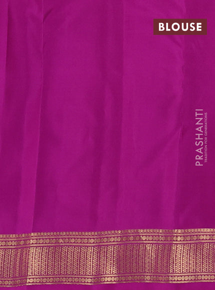 Kanchipuram silk saree pastel pink and dark pink with zari woven buttas and zari woven border