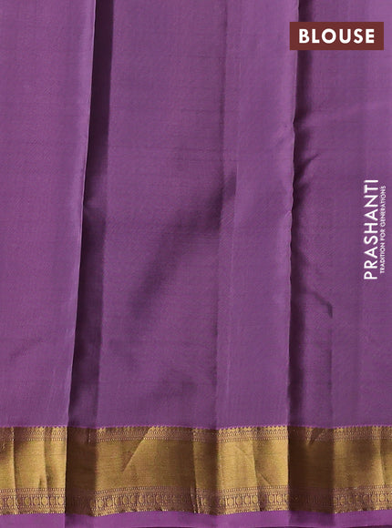 Kanchipuram silk saree navy blue and mauve pink with zari woven buttas and rich zari woven border