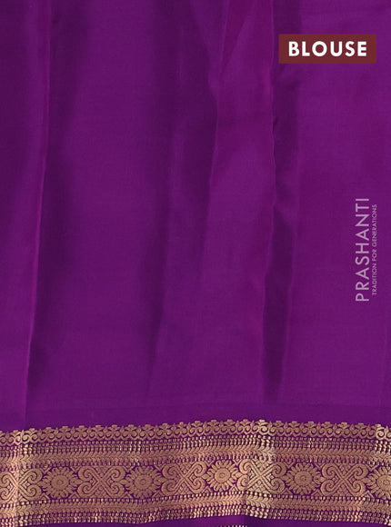 Kanchipuram silk saree pastel purple and purple with allover zari woven buttas and zari woven border