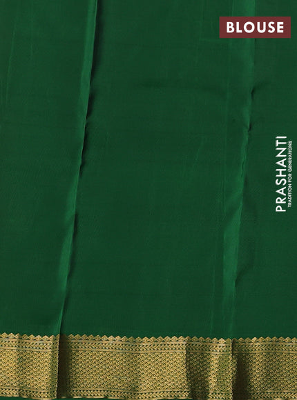 Kanchipuram silk saree wine shade and green with zari woven buttas and zari woven border