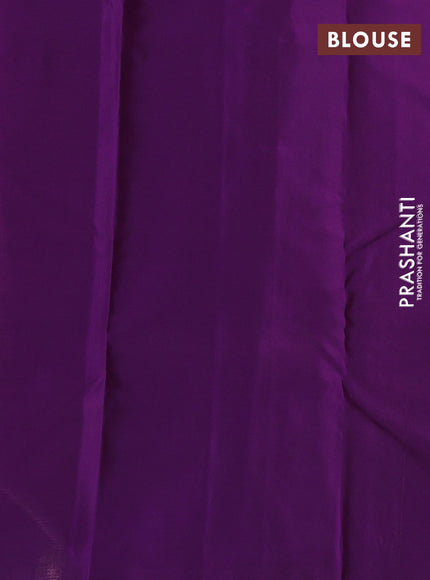 Kanchipuram silk saree mauve pink and violet with zari woven buttas and zari woven border