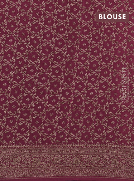 Banarasi crepe partly saree beige and pink with allover thread & zari woven buttas and woven border