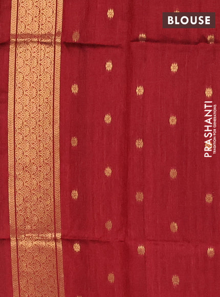 Bhagalpuri tussar saree beige and maroon with allover kalamkari prints & zari buttas and zari woven butta border
