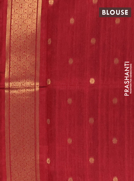 Bhagalpuri tussar saree maroon with allover leheriya prints & zari buttas and zari woven butta prints