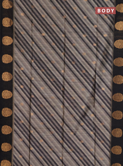 Bhagalpuri tussar saree black with allover leheriya prints & zari buttas and zari woven butta prints
