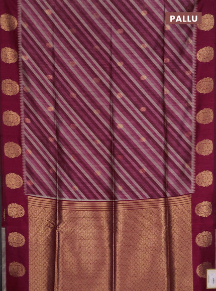 Bhagalpuri tussar saree pink with allover leheriya prints & zari buttas and zari woven butta prints