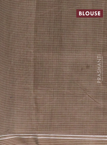 Chanderi silk cotton saree black and grey with pichwai prints and woven border