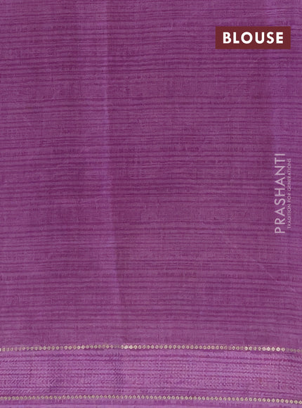 Chanderi silk cotton saree mustard and lavender shade with allover floral prints and woven border