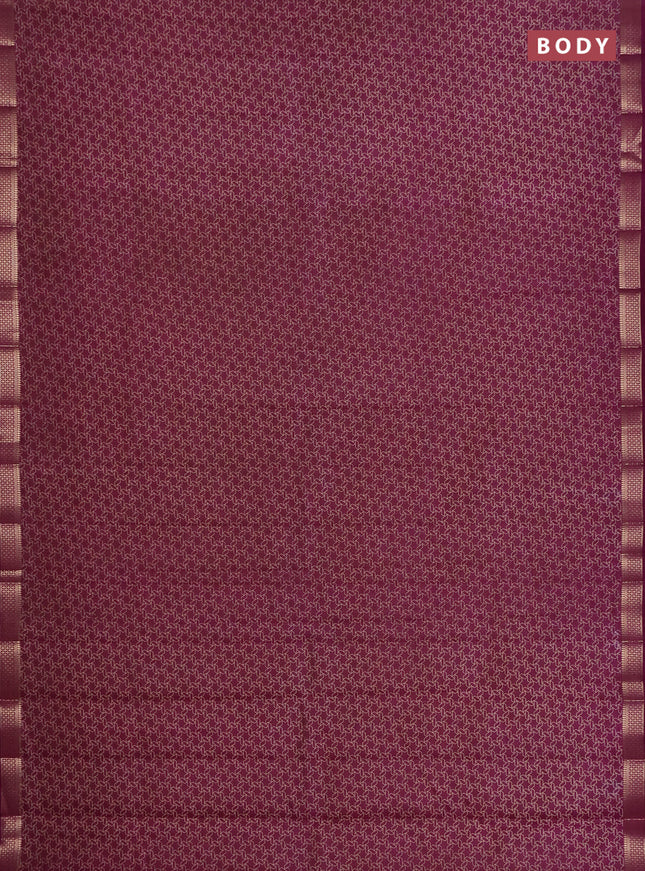 Semi raw silk saree pastel purple with allover geometric prints and zari woven border
