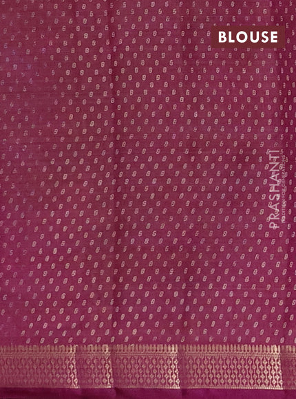 Semi raw silk saree pastel purple with allover geometric prints and zari woven border