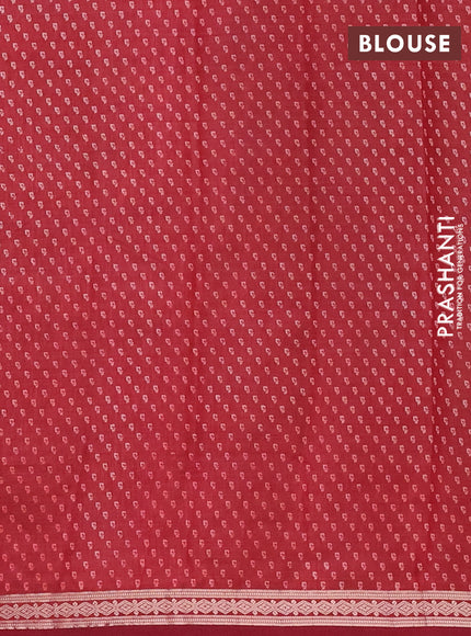 Semi raw silk saree deep maroon with allover paisley butta prints and zari woven border