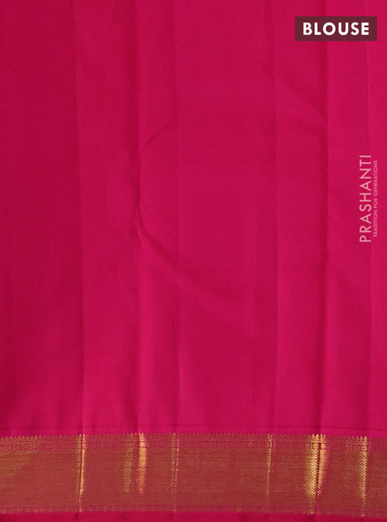 Pure kanchipuram silk saree pinkish orange with allover self embose zari woven buttas and zari woven border