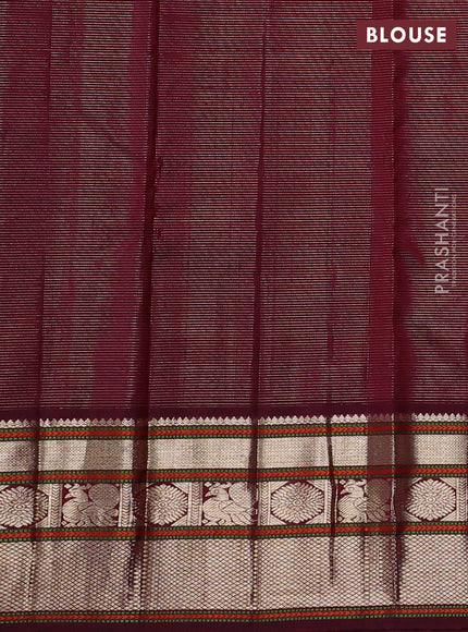Pure kanchipuram silk saree pista green with allover vairaosi pattern & buttas and zari woven border