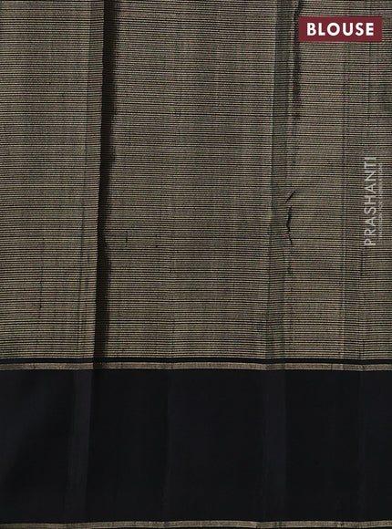 Pure kanchipuram silk saree gold and black with allover vairaosi pattern and rettapet zari woven border