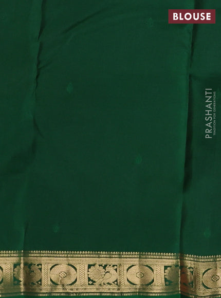 Pure kanchipuram silk saree peach orange and green with zari woven buttas and zari woven border