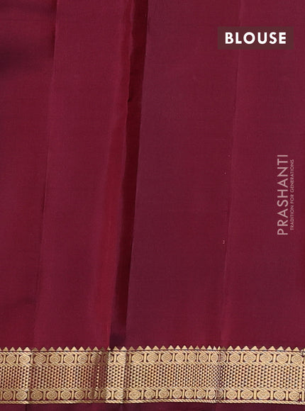 Pure kanchipuram silk saree pastel maroon and deep maroon with plain body and zari woven border