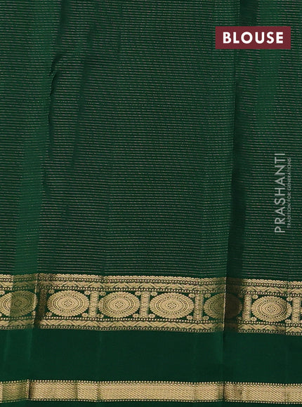 Pure kanchipuram silk saree royal blue and green with allover small checks & buttas and rettapet zari woven border