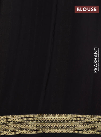 Pure mysore silk saree red and black with allover zari woven checked pattern and zari woven border