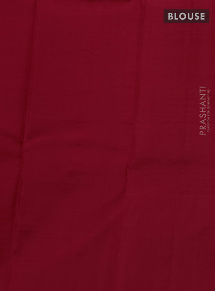 Pure soft silk saree red with zari woven buttas and temple zari woven border