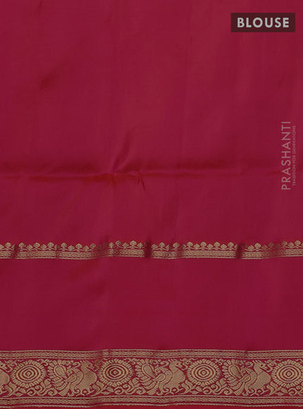 Pure soft silk saree purple and dual shade of pinkish orange with zari woven buttas and long zari woven butta border