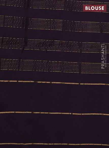 Pure soft silk saree mango yellow and purple with allover zari woven checked pattern and long zari woven border