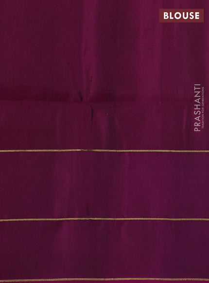 Pure soft silk saree peach pink and magenta pink with zari woven buttas and elephant zari woven butta border