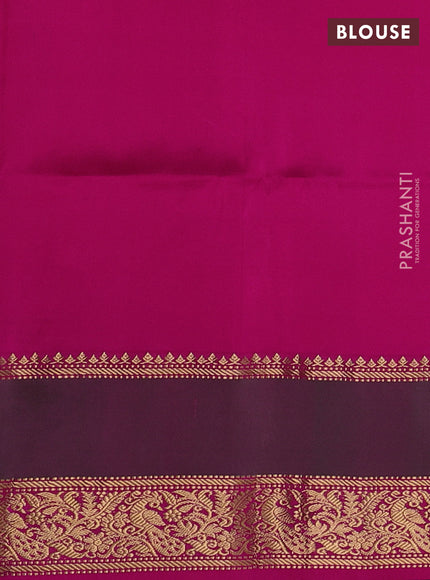 Pure soft silk saree dual shade of pinkish orange and pink with zari woven buttas and rettapet zari woven border