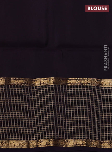 Pure soft silk saree orange and deep wine with zari woven buttas and zari checked butta border