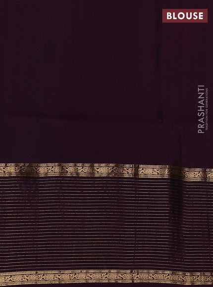 Pure soft silk saree teal blue and purple with zari woven buttas and zari checked butta border