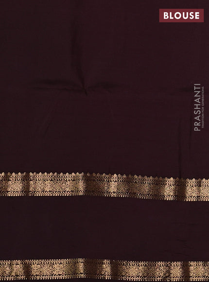 Pure soft silk saree orange and coffee brown with allover zari checks & buttas and rettapet zari woven border