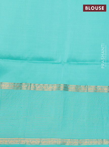 Pure soft silk saree wine shade and teal green with allover zari woven buttas and long zari woven checked butta border