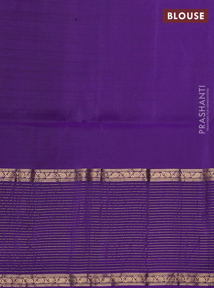 Pure soft silk saree lime yellow and violet with allover zari woven buttas and long zari woven checked butta border