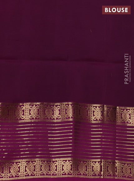 Pure soft silk saree yellow and purple with allover zari woven buttas and zari woven border