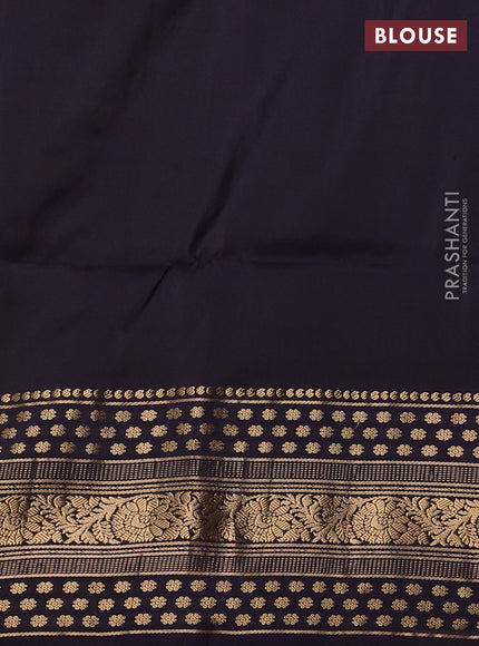 Pure soft silk saree pink and deep purple with zari woven buttas and long zari woven border