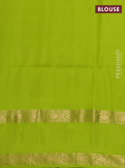 Pure soft silk saree maroon and light green with allover zari checks & buttas and rich zari woven border