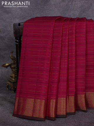 10 Yards pure kanchipuram silk saree pink and dual shade of green with allover thread & zari weaves and zari woven border