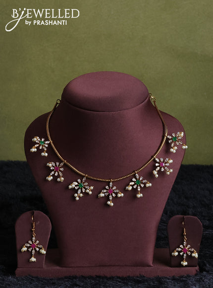 white semi raw silk with matching neck piece