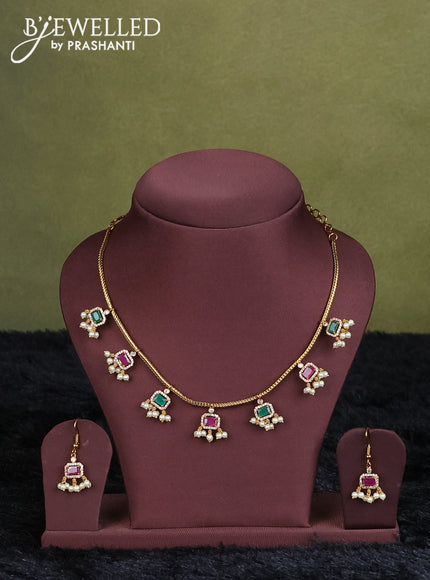 mustard yellow semi raw silk with matching neck piece