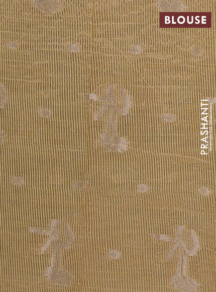sandal semi raw silk with matching neck piece