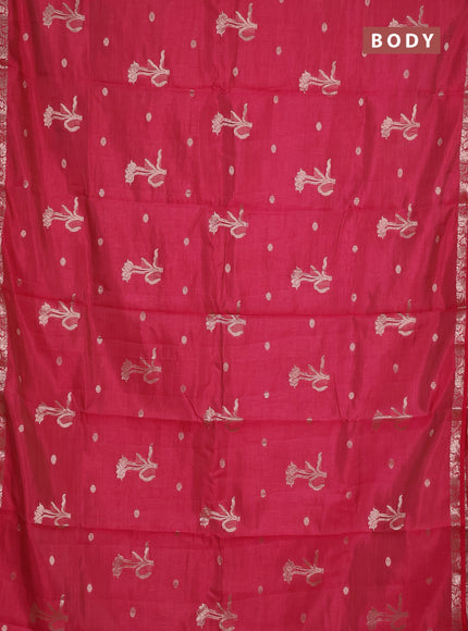 pink  semi raw silk with matching neck piece