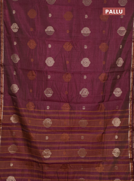 wine semi raw silk with matching neck piece