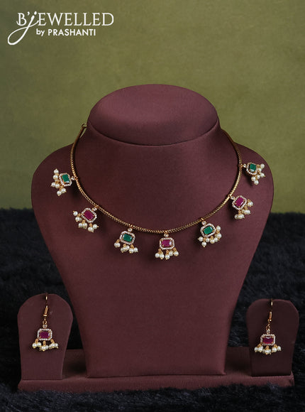 white semi raw silk with matching neck piece