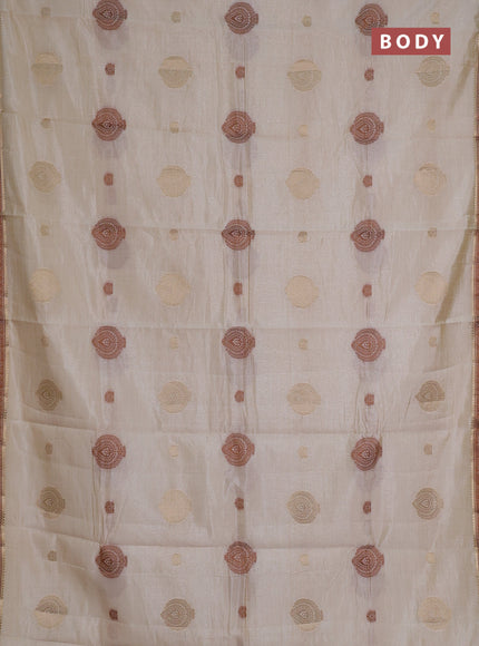 white semi raw silk with matching neck piece