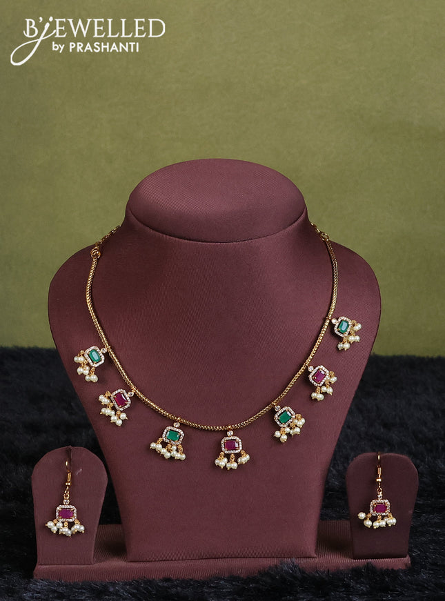 mustard yellow semi raw silk with matching neck piece