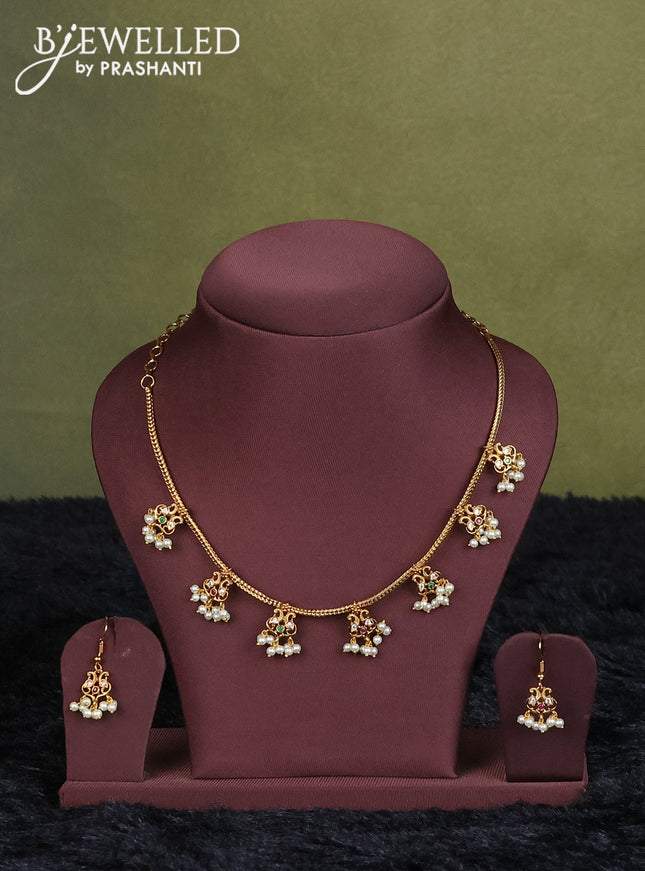 voilet semi raw silk with matching neck piece