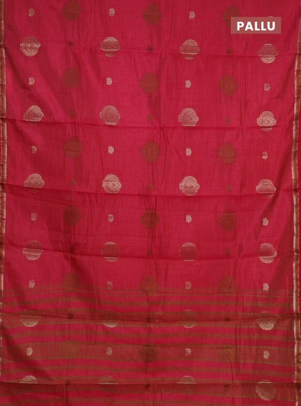 pink semi raw silk with matching neck piece